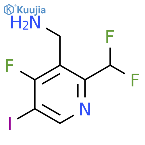 3-(Aminomethyl)-2-(difluoromethyl)-4-fluoro-5-iodopyridine structure