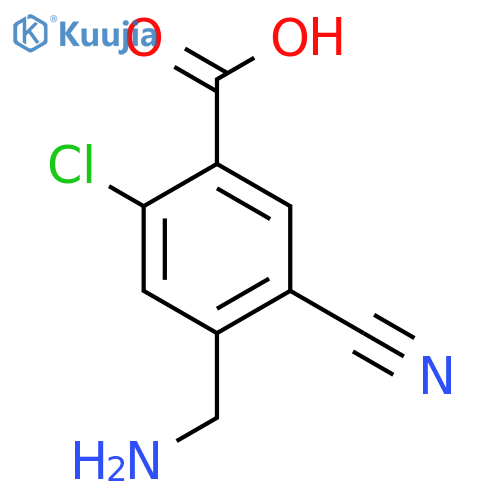 4-Aminomethyl-2-chloro-5-cyanobenzoic acid structure