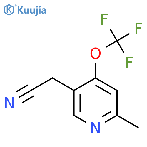 2-Methyl-4-(trifluoromethoxy)pyridine-5-acetonitrile structure