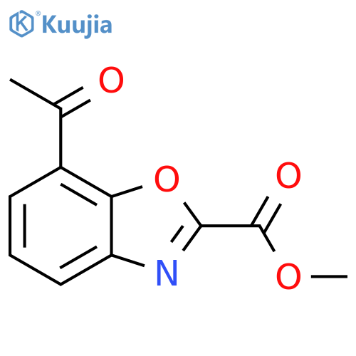 Methyl 7-acetylbenzo[d]oxazole-2-carboxylate structure