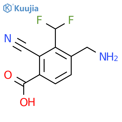 4-Aminomethyl-2-cyano-3-(difluoromethyl)benzoic acid structure