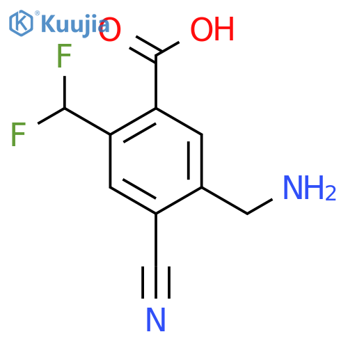 5-Aminomethyl-4-cyano-2-(difluoromethyl)benzoic acid structure