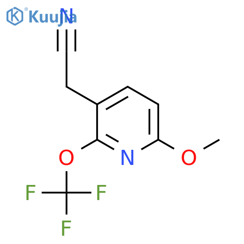 6-Methoxy-2-(trifluoromethoxy)pyridine-3-acetonitrile structure