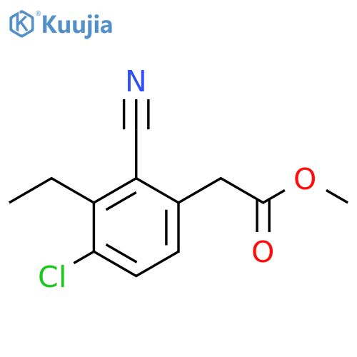 Methyl 4-chloro-2-cyano-3-ethylphenylacetate structure