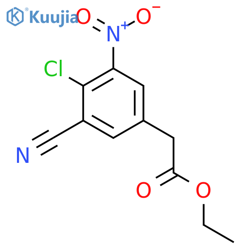 Ethyl 4-chloro-3-cyano-5-nitrophenylacetate structure