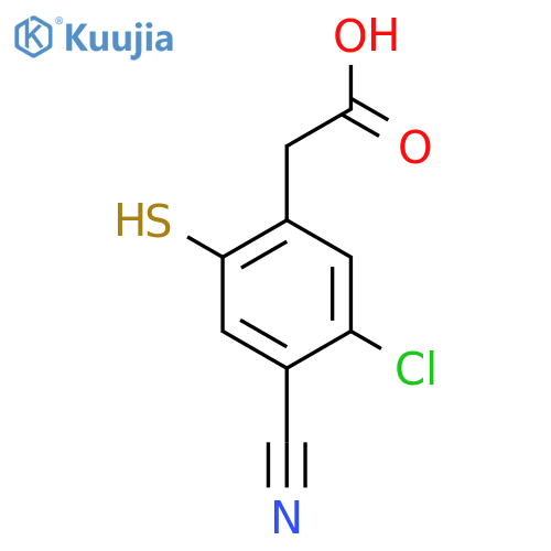 5-Chloro-4-cyano-2-mercaptophenylacetic acid structure