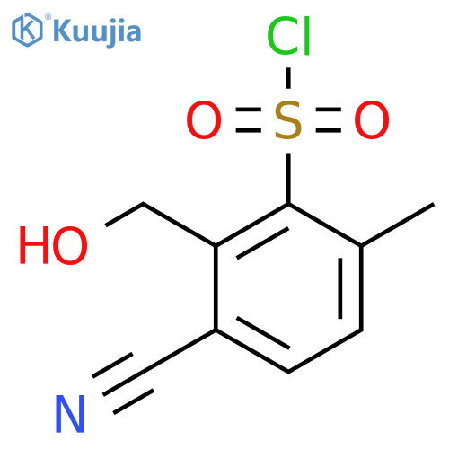 3-Cyano-2-hydroxymethyl-6-methylbenzenesulfonyl chloride structure