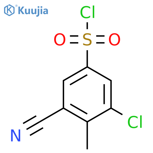 3-Chloro-5-cyano-4-methylbenzenesulfonyl chloride structure