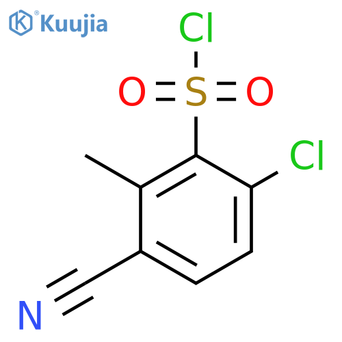 6-Chloro-3-cyano-2-methylbenzenesulfonyl chloride structure