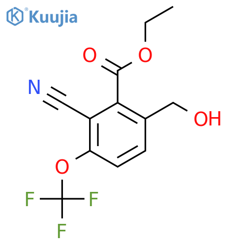 Ethyl 2-cyano-6-hydroxymethyl-3-(trifluoromethoxy)benzoate structure