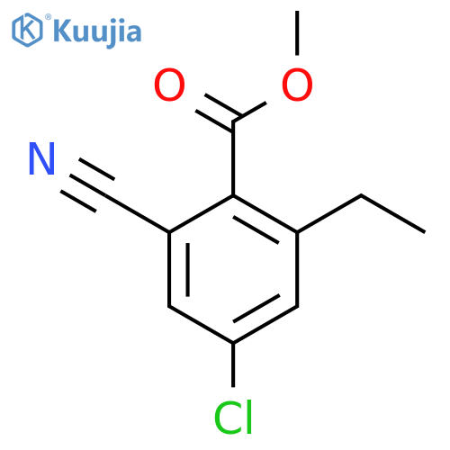 Methyl 4-chloro-2-cyano-6-ethylbenzoate structure
