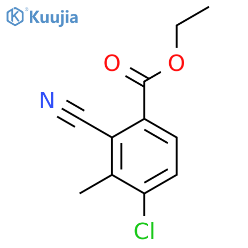 Ethyl 4-chloro-2-cyano-3-methylbenzoate structure