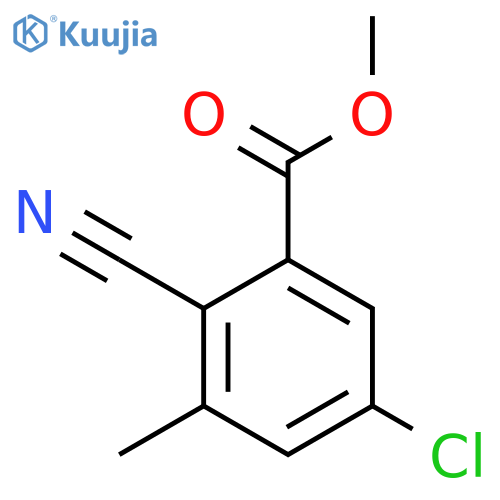 Methyl 5-chloro-2-cyano-3-methylbenzoate structure