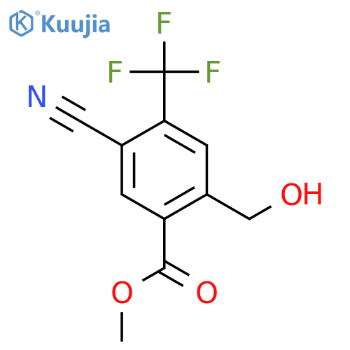 Methyl 5-cyano-2-hydroxymethyl-4-(trifluoromethyl)benzoate structure