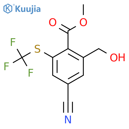 Methyl 4-cyano-2-hydroxymethyl-6-(trifluoromethylthio)benzoate structure