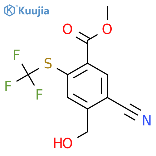 Methyl 5-cyano-4-hydroxymethyl-2-(trifluoromethylthio)benzoate structure