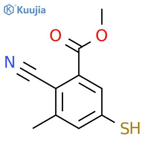 Methyl 2-cyano-5-mercapto-3-methylbenzoate structure