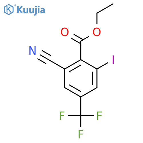 Ethyl 2-cyano-6-iodo-4-(trifluoromethyl)benzoate structure
