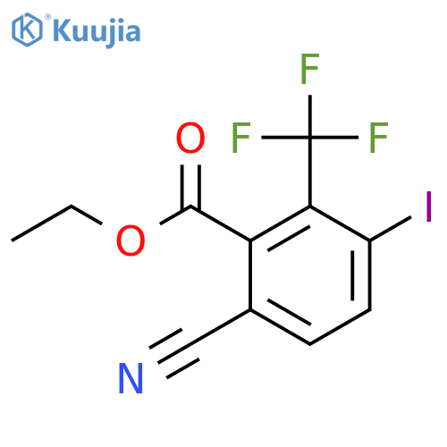 Ethyl 6-cyano-3-iodo-2-(trifluoromethyl)benzoate structure