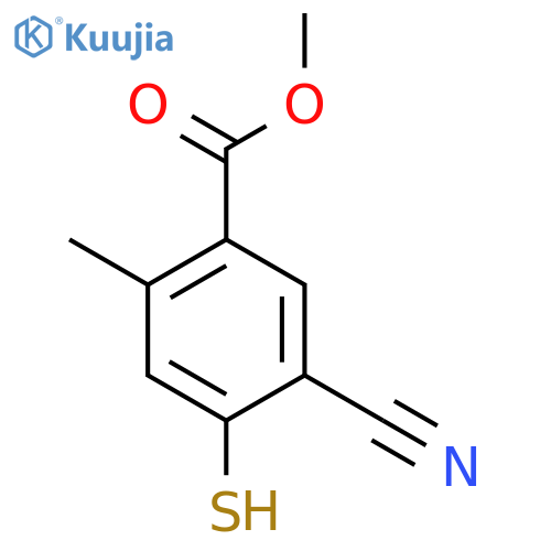 Methyl 5-cyano-4-mercapto-2-methylbenzoate structure