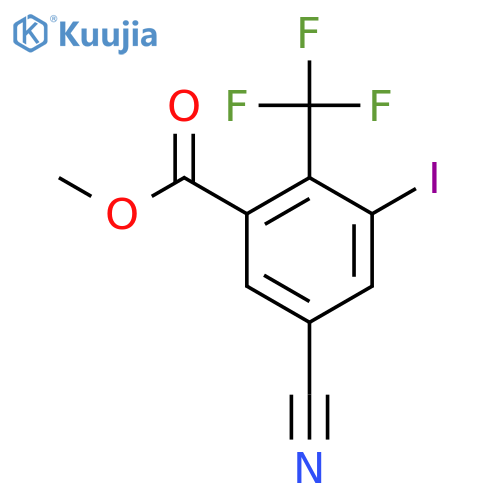Methyl 5-cyano-3-iodo-2-(trifluoromethyl)benzoate structure