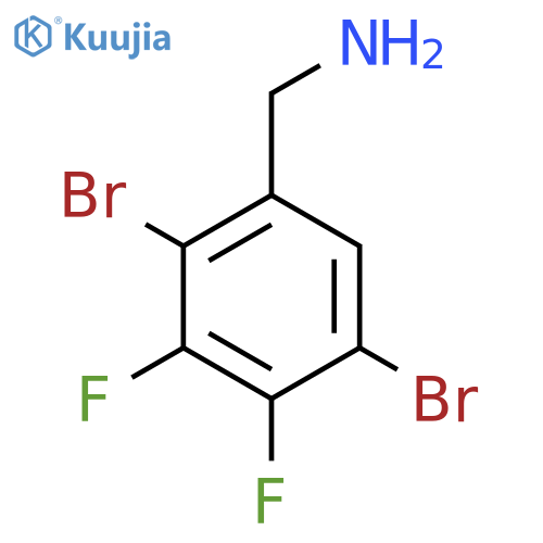 2,5-Dibromo-3,4-difluorobenzylamine structure