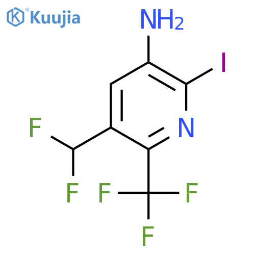 3-Amino-5-(difluoromethyl)-2-iodo-6-(trifluoromethyl)pyridine structure