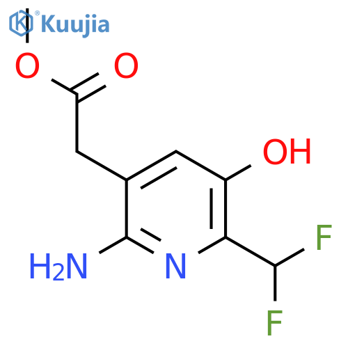 Methyl 2-amino-6-(difluoromethyl)-5-hydroxypyridine-3-acetate structure