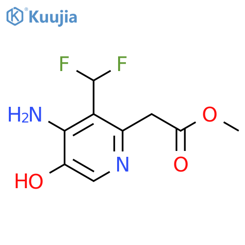 Methyl 4-amino-3-(difluoromethyl)-5-hydroxypyridine-2-acetate structure