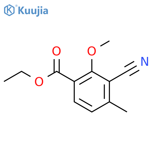 Ethyl 3-cyano-2-methoxy-4-methylbenzoate structure