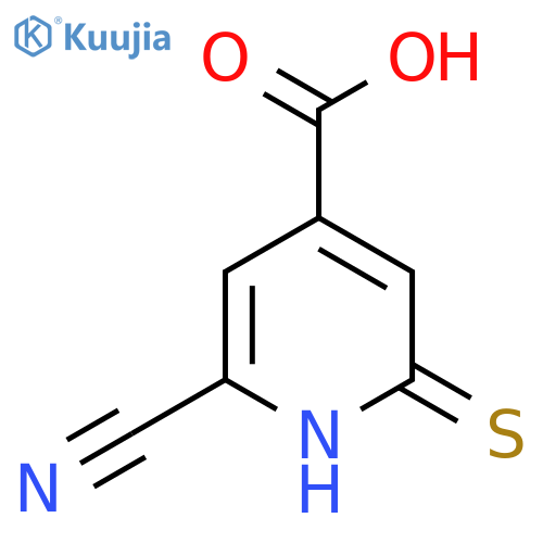 2-Cyano-6-mercaptoisonicotinic acid structure