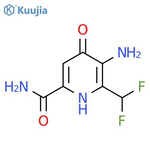 3-Amino-2-(difluoromethyl)-4-hydroxypyridine-6-carboxamide structure