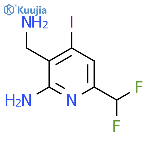 2-Amino-3-(aminomethyl)-6-(difluoromethyl)-4-iodopyridine structure