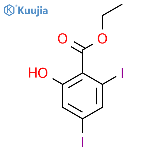 Ethyl 2,4-diiodo-6-hydroxybenzoate structure