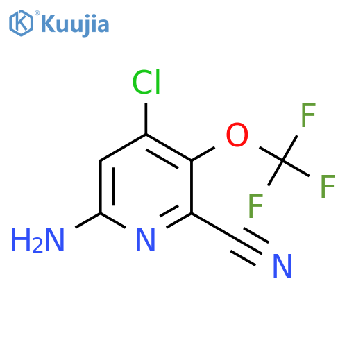 6-Amino-4-chloro-2-cyano-3-(trifluoromethoxy)pyridine structure