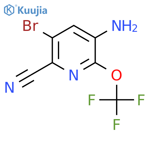 3-Amino-5-bromo-6-cyano-2-(trifluoromethoxy)pyridine structure
