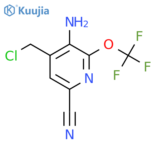 3-Amino-4-(chloromethyl)-6-cyano-2-(trifluoromethoxy)pyridine structure