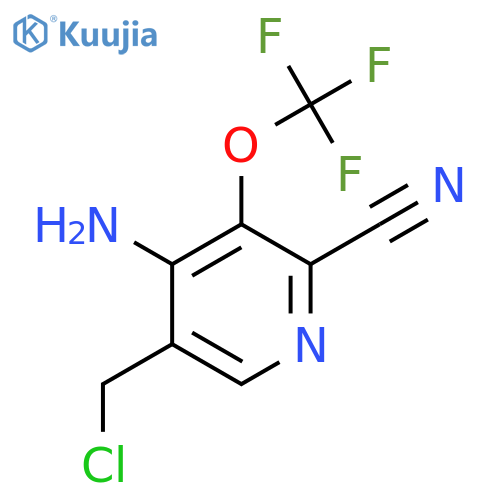 4-Amino-5-(chloromethyl)-2-cyano-3-(trifluoromethoxy)pyridine structure