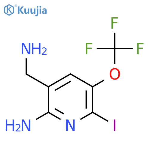 2-Amino-3-(aminomethyl)-6-iodo-5-(trifluoromethoxy)pyridine structure