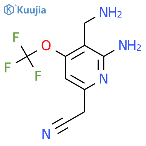 2-Amino-3-(aminomethyl)-4-(trifluoromethoxy)pyridine-6-acetonitrile structure