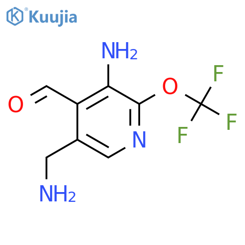 3-Amino-5-(aminomethyl)-2-(trifluoromethoxy)pyridine-4-carboxaldehyde structure