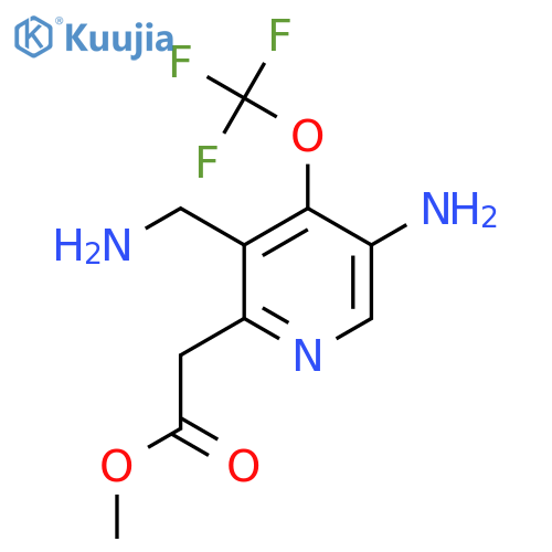 Methyl 5-amino-3-(aminomethyl)-4-(trifluoromethoxy)pyridine-2-acetate structure
