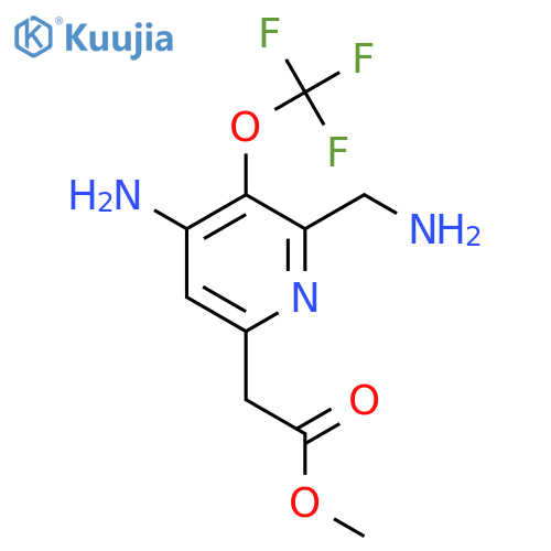 Methyl 4-amino-2-(aminomethyl)-3-(trifluoromethoxy)pyridine-6-acetate structure