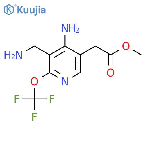 Methyl 4-amino-3-(aminomethyl)-2-(trifluoromethoxy)pyridine-5-acetate structure