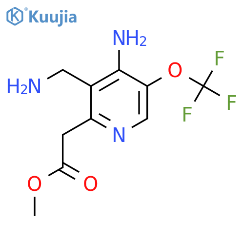 Methyl 4-amino-3-(aminomethyl)-5-(trifluoromethoxy)pyridine-2-acetate structure