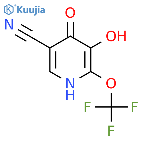 5-Cyano-3,4-dihydroxy-2-(trifluoromethoxy)pyridine structure