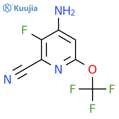 4-Amino-2-cyano-3-fluoro-6-(trifluoromethoxy)pyridine structure