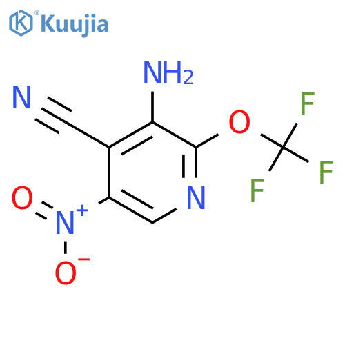 3-Amino-4-cyano-5-nitro-2-(trifluoromethoxy)pyridine structure