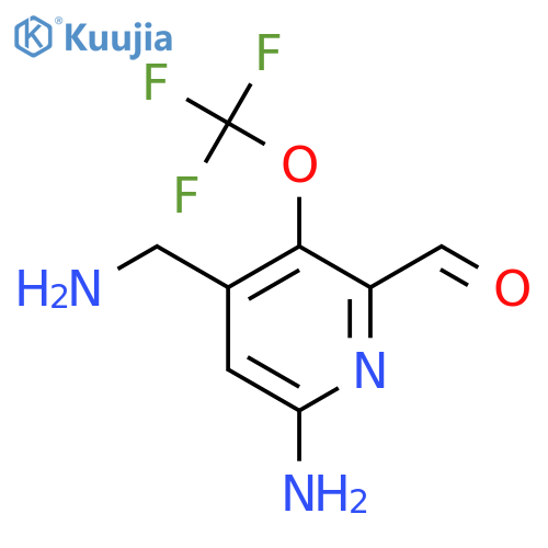 6-Amino-4-(aminomethyl)-3-(trifluoromethoxy)pyridine-2-carboxaldehyde structure