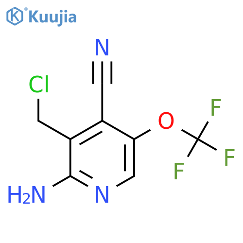 2-Amino-3-(chloromethyl)-4-cyano-5-(trifluoromethoxy)pyridine structure